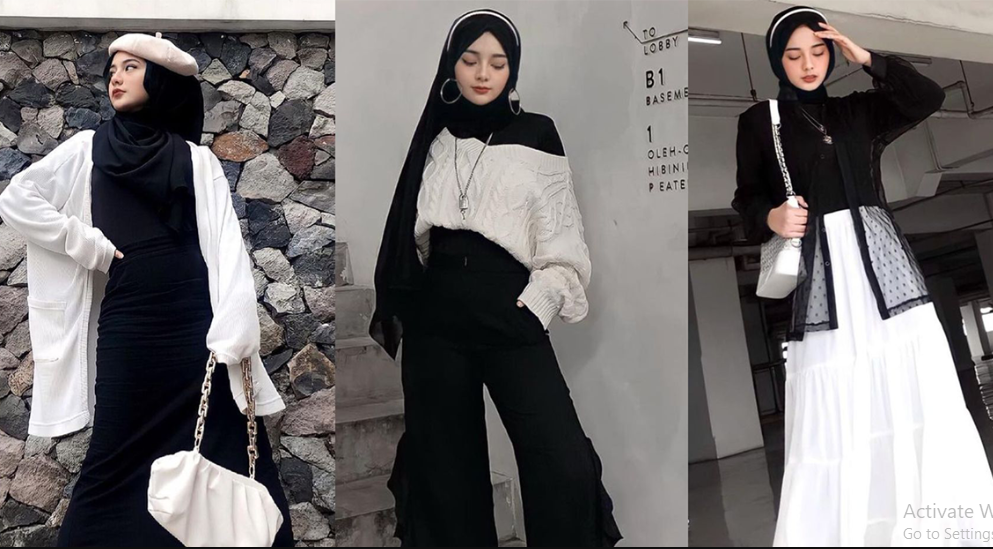 ide outfit hijab hitam
